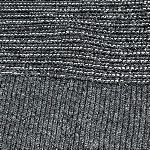 Ann Taylor Loft size large grey shimmery button up vneck cardigan sweater EUC - Picture 8 of 15